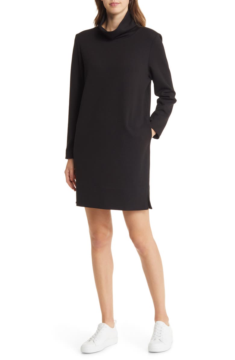 Nordstrom Scrunch Neck Long Sleeve Shift Minidress, Main, color,