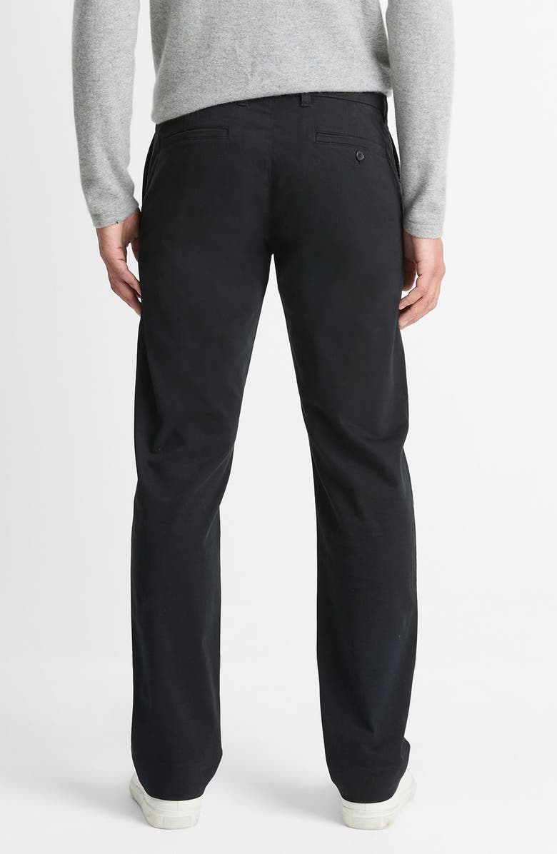 Vince Dylan Peached Stretch Cotton Chinos, Alternate, color, Black
