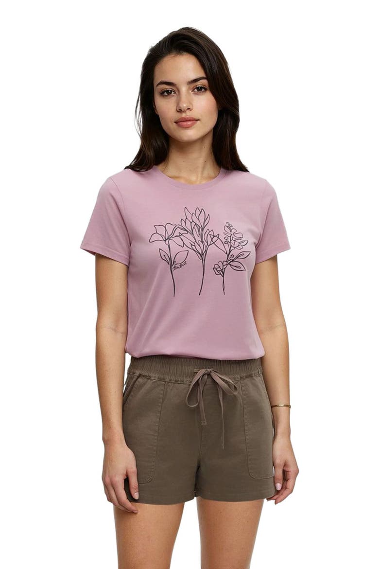 Summer Flora T-Shirt, Alternate, color, Pink Sand/Meteorite Black