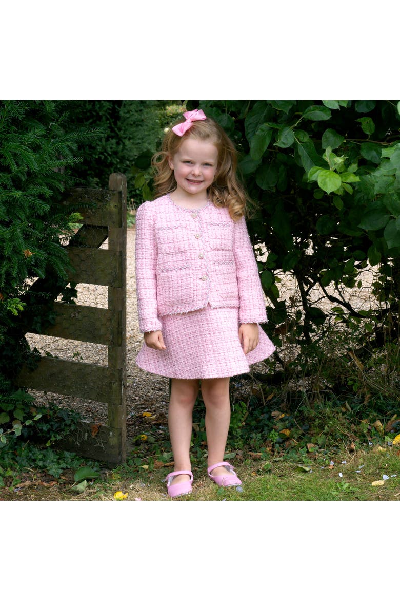Tweed Jacket and Skirt Set, Alternate, color, Pink