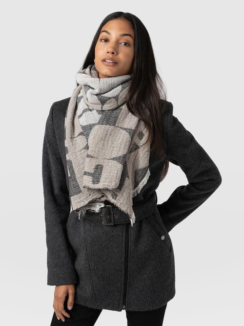Saint + Sofia Abstract Rock Scarf In Multi