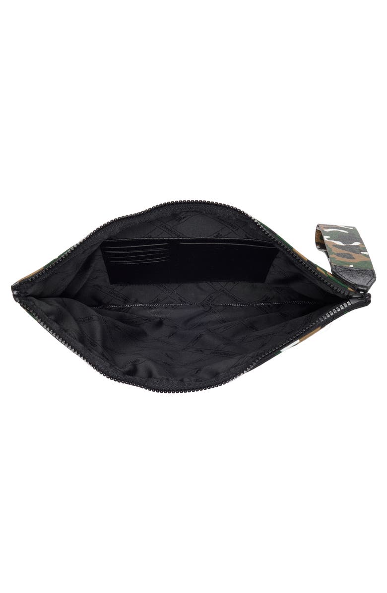 Longchamp Camo Wristlet, Alternate, color, Khaki