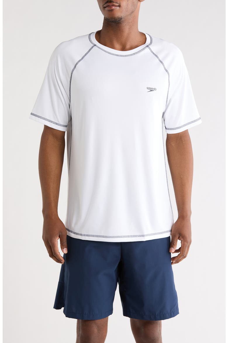 Easy Short Sleeve Swim T-Shirt, Main, color, WHITE