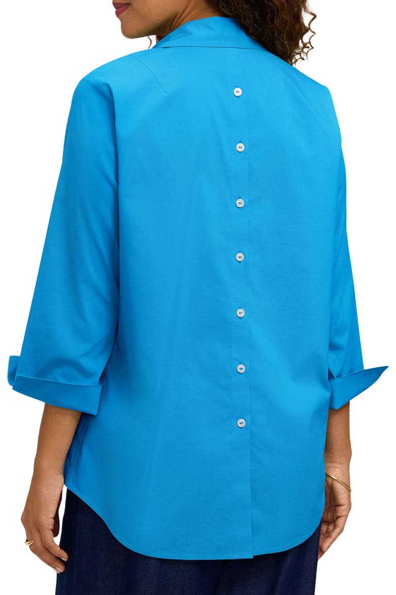 Therese Button Back Popover Shirt, Alternate, color, MALIBU BLUE