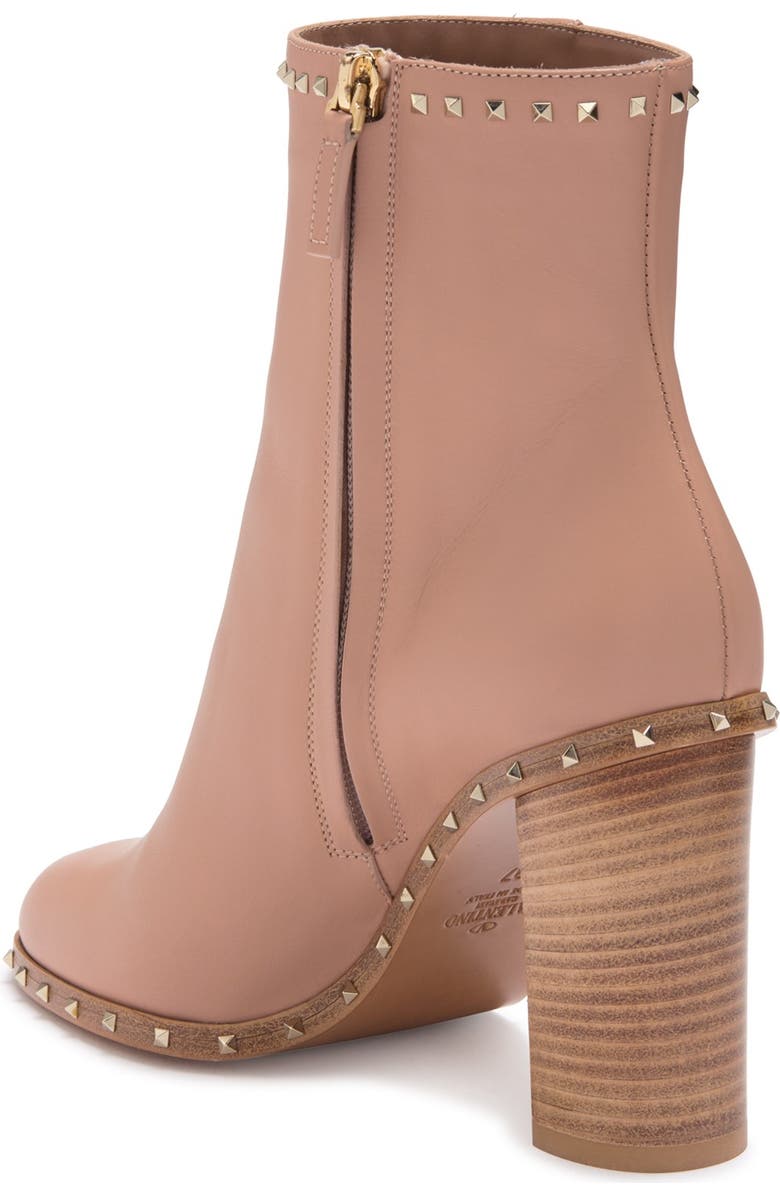 Valentino Garavani Pyramid Studded Block Heel Bootie, Alternate, color,