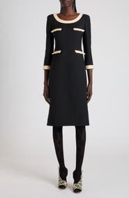 Valentino Bow Detail Crepe Couture Dress