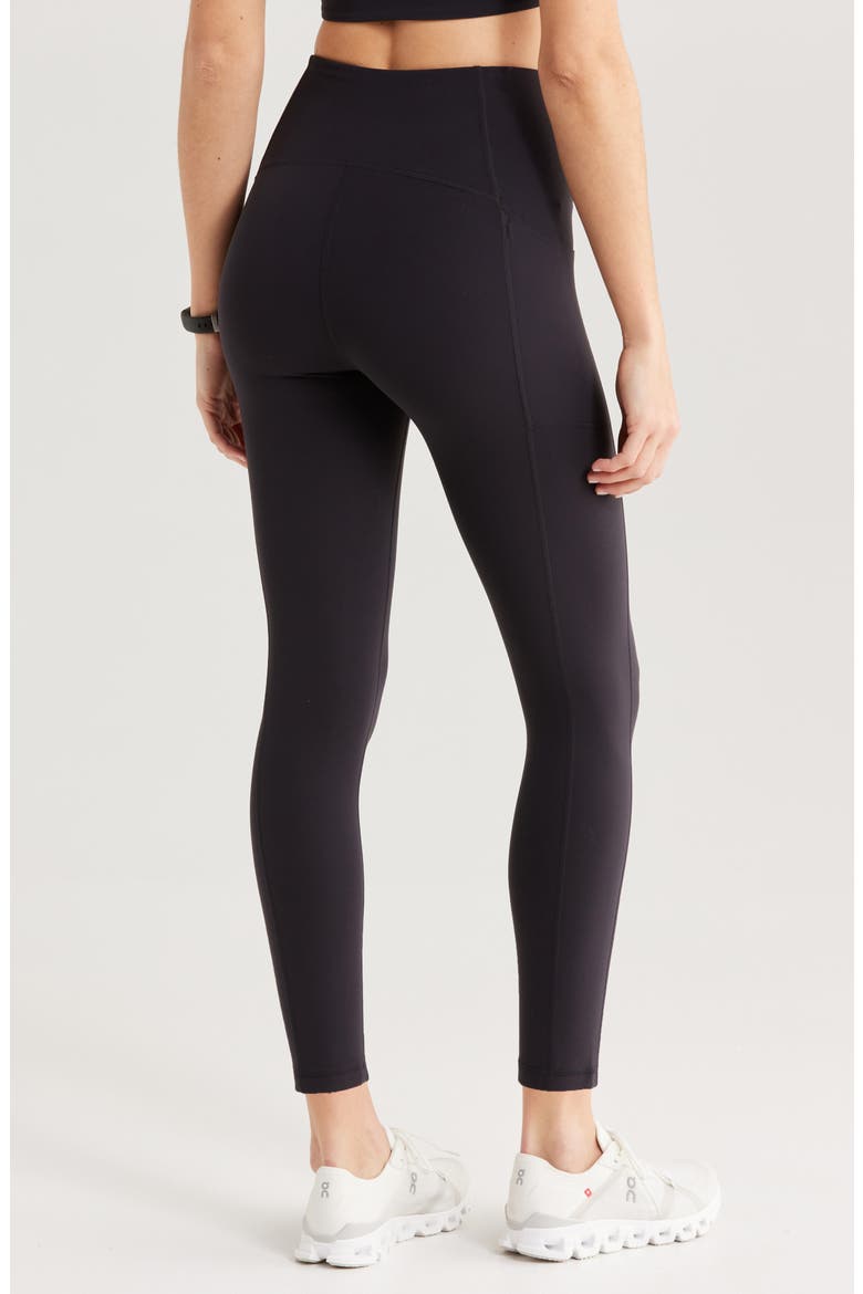 Studio Luxe High Waist Pocket 7/8 Leggings, Alternate, color, BLACK