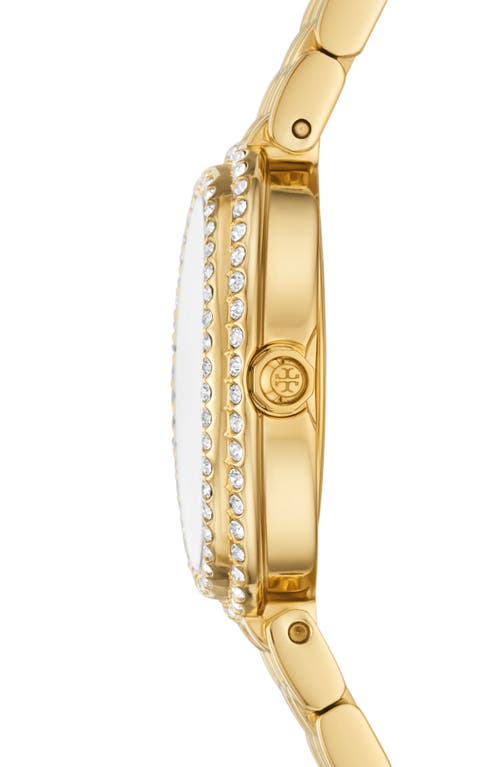 Tory Burch The Oval Two-tone Bracelet Watch, 22mm X 28mm In Gold