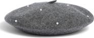 Tasha Imitation Pearl Wool Blend Beret