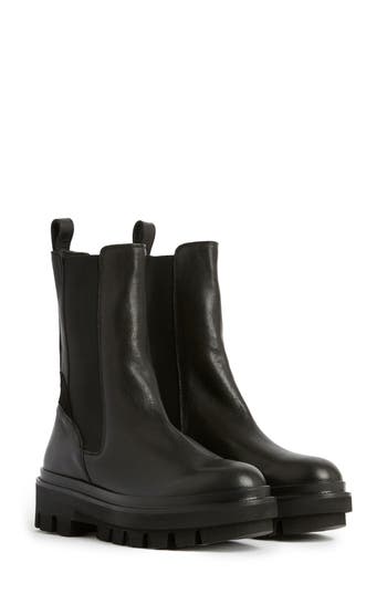 Allsaints Billie Lug Sole Chelsea Boot In Black
