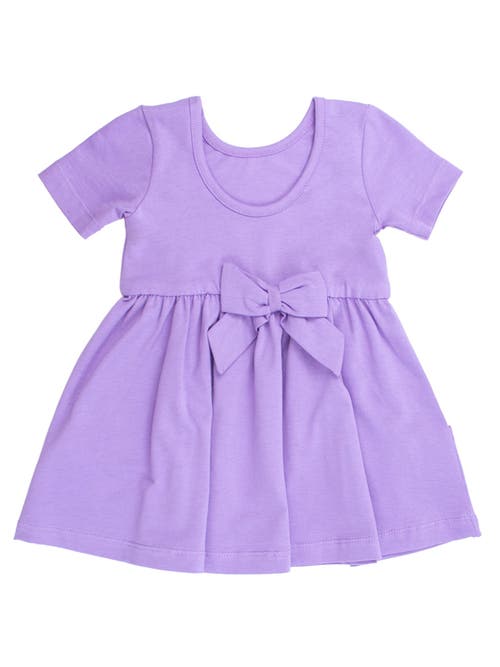 Rufflebutts Knit Short Sleeve Twirl Dress In Purple