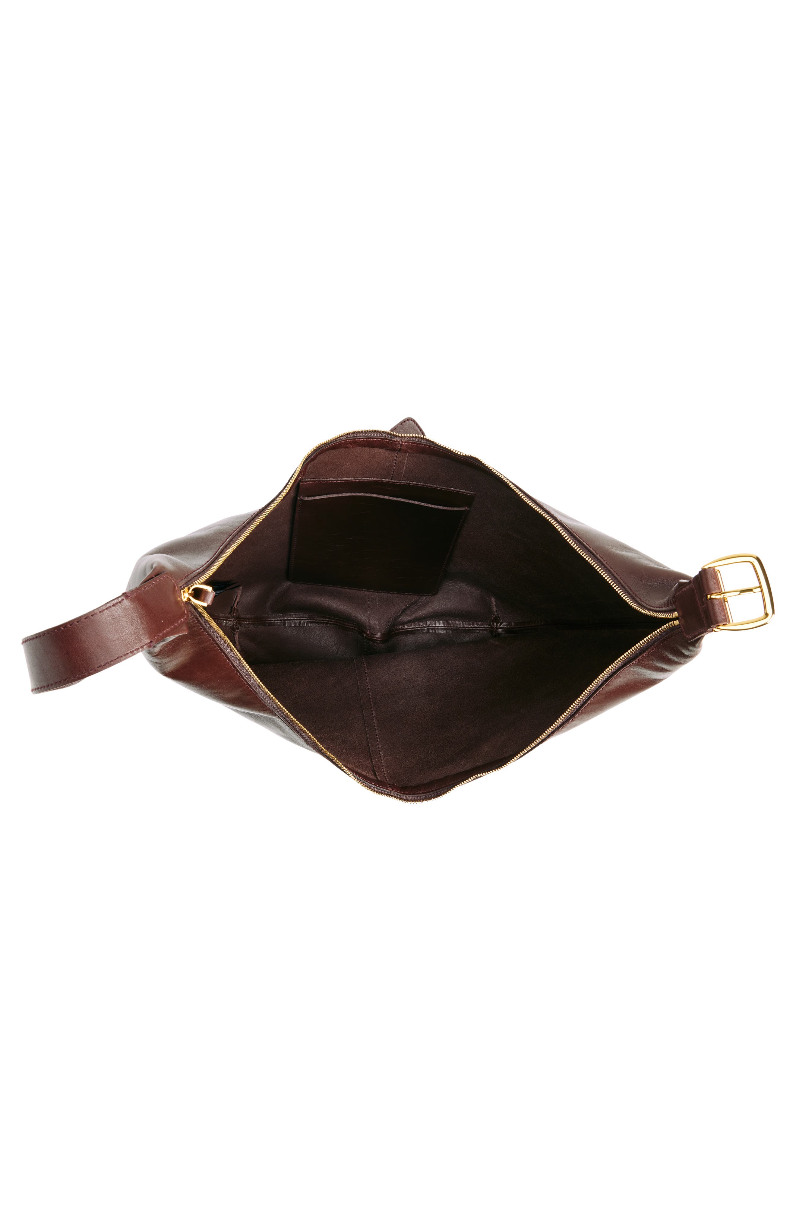 Madewell The Essential Curve Shoulder Bag, Alternate, color, Chocolate Raisin