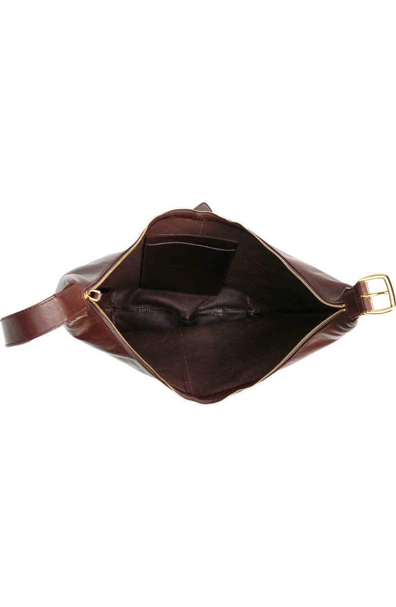 Madewell The Essential Curve Shoulder Bag, Alternate, color, Chocolate Raisin