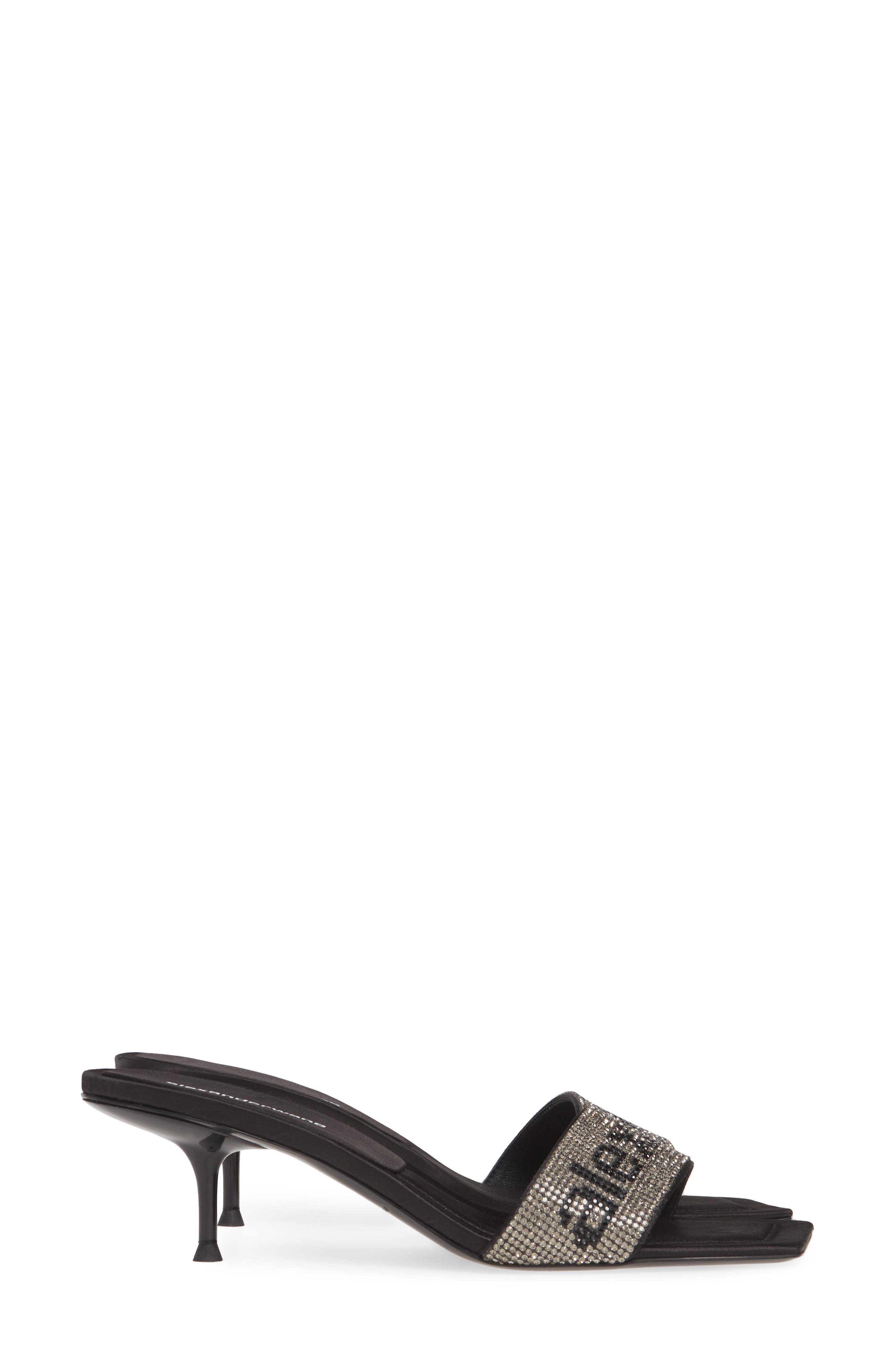 Alexander Wang Jessie Crystal Kitten Heel Sandal, Alternate, color, 