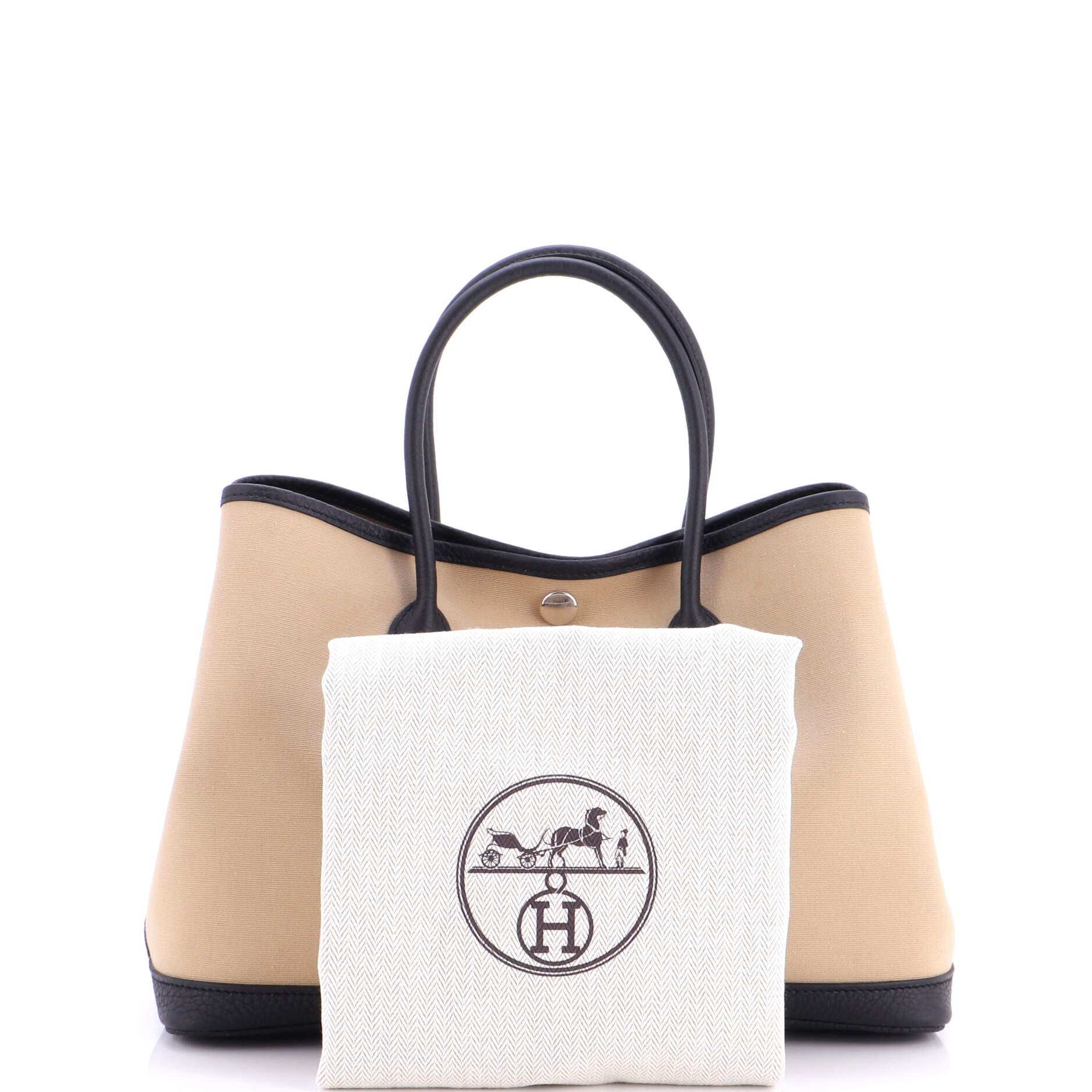Garden Party Tote Toile and Leather 30, Alternate, color, Noir