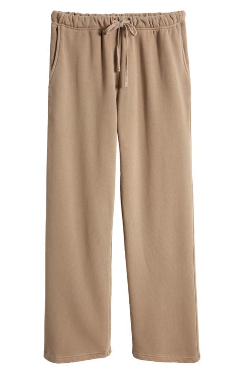 Elwood Core Cotton Straight Leg Sweatpants In Brown