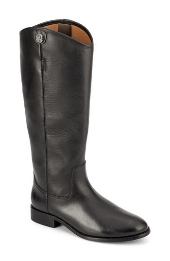 Frye Melissa Button Knee High Boot In Black