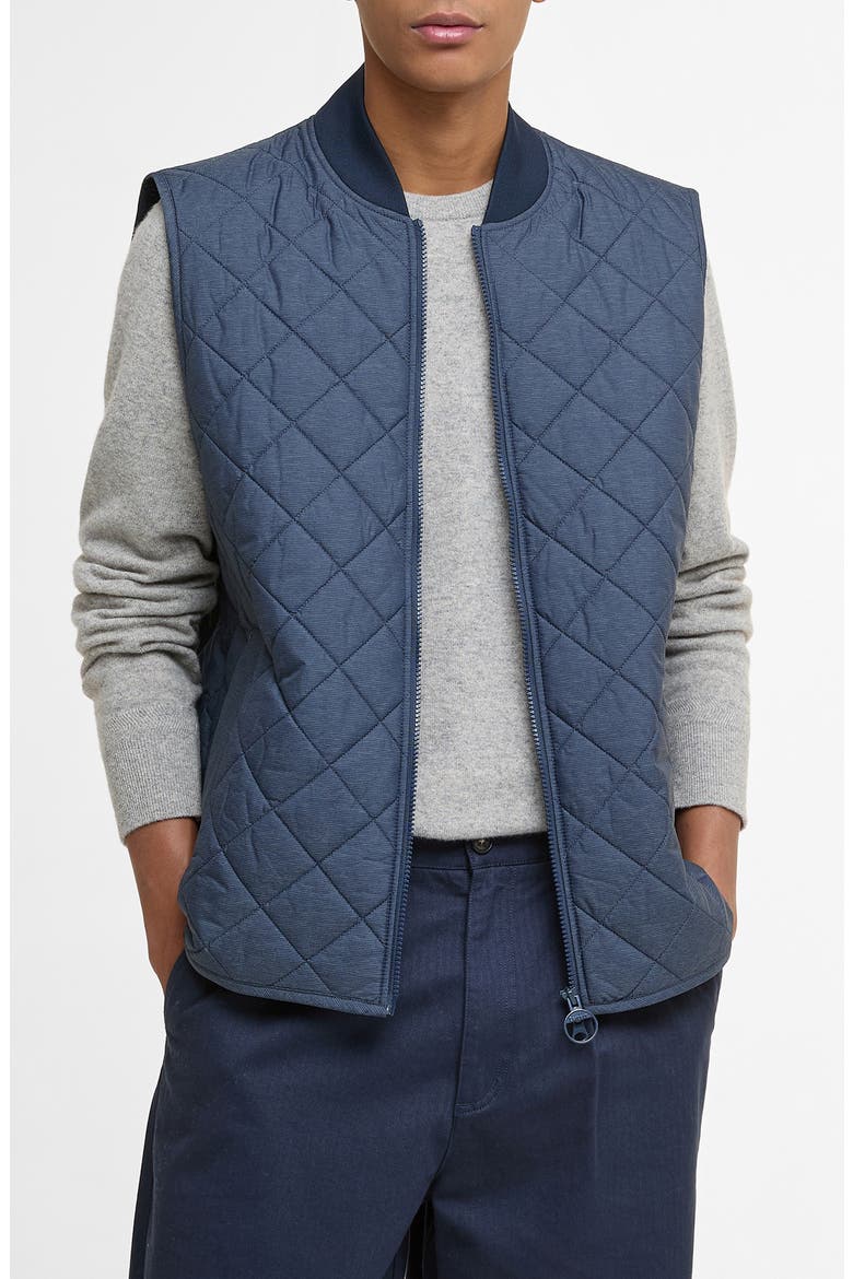 Tyneport Quilted Vest, Main, color, NAVY