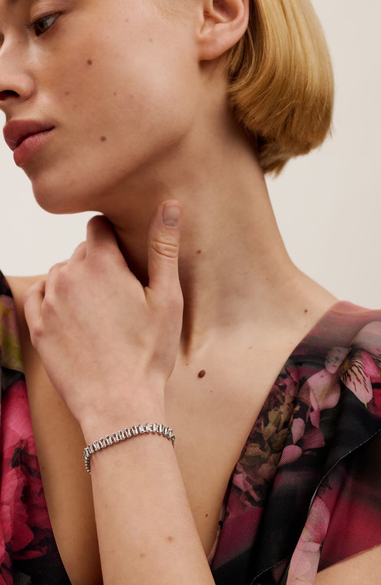 Ted Baker Isabela Cubic Zirconia Baguette Bracelet, Alternate, color, Silver Tone/ Clear Crystal