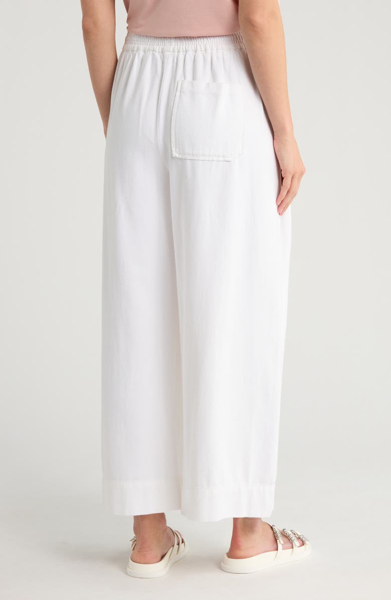 Democracy Pleated Crop Wide Leg Pull-On Pants, Alternate, color, White