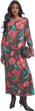 Warehouse Sequin Column Midi Dress