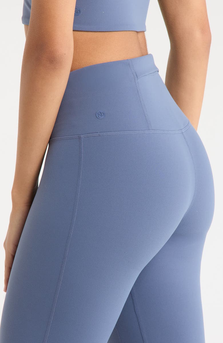 Zella Studio Luxe High Waist Flare Ankle Pants, Alternate, color, Blue Vintage