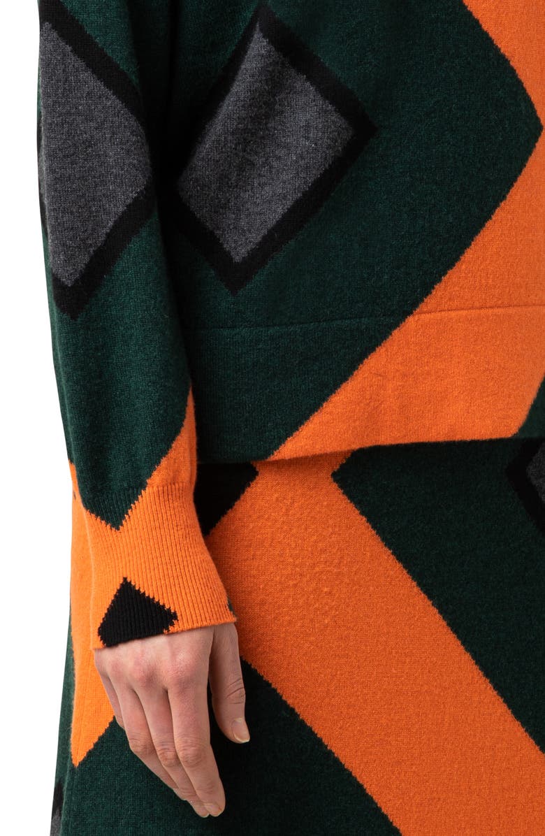 Akris Tile Roof Intarsia Cashmere Sweater, Alternate, color, 