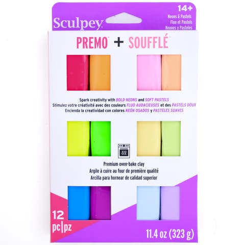 Multipack, Premo Neons + Souffle Pastels, 24 Unique Color Bars, Sampler Pack