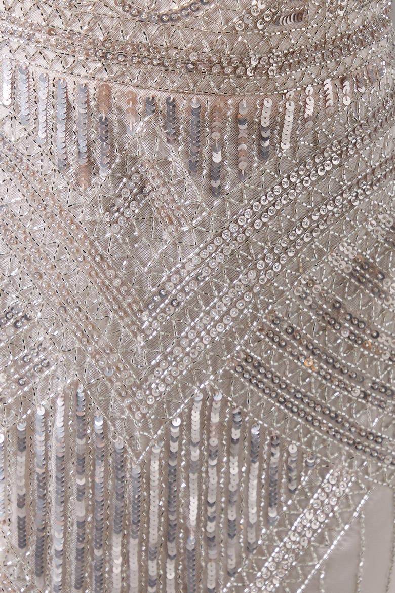 Deco Embellished Cami Maxi Dress, Alternate, color, Neutral