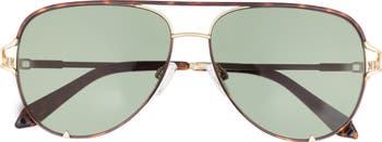 QUAY High Key Twist 60mm Gradient Aviator Sunglasses | Nordstrom