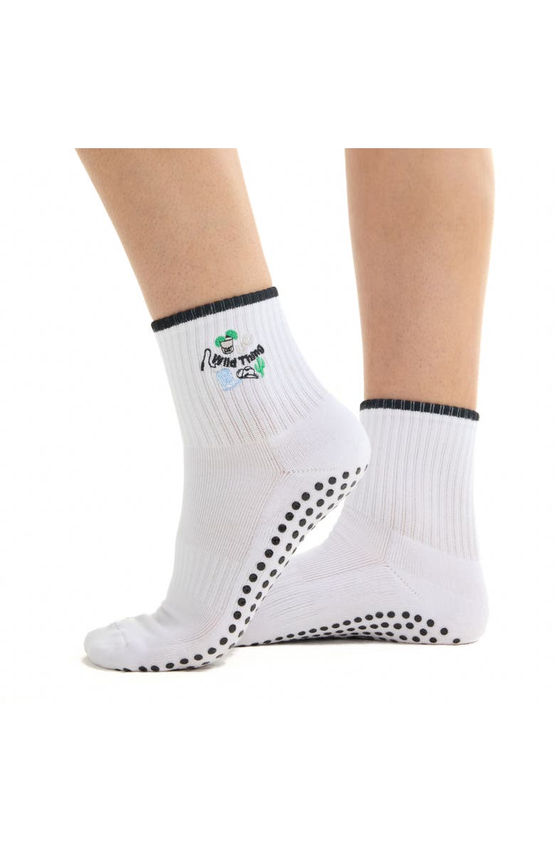 Souls. Wild Thing Ankle Grip Socks, Main, color, White