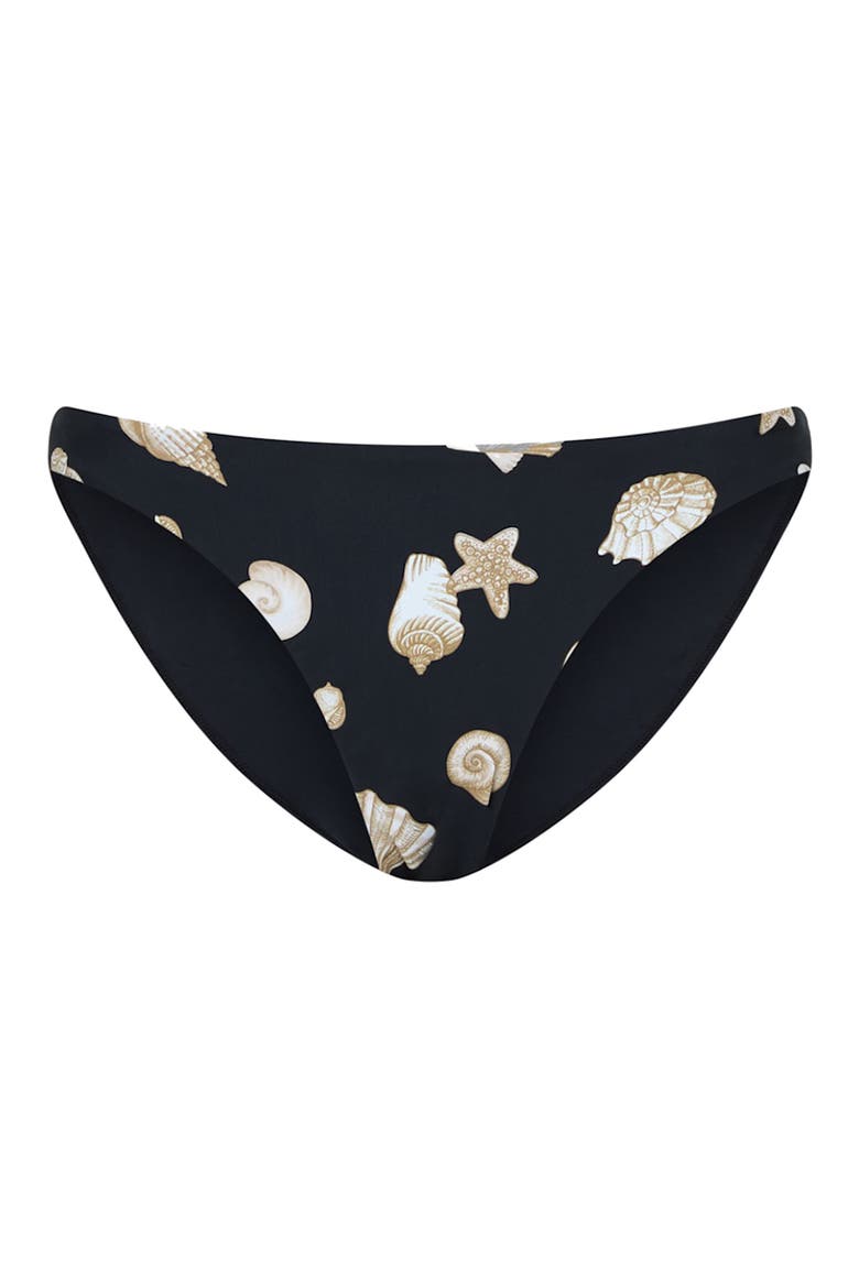 Margot Seashell Bikini Bottoms, Alternate, color, BLACK/ WHITE