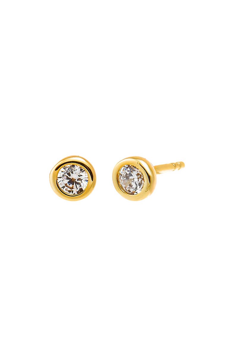 BY ADINA EDEN Mini CZ Bezel Stud Earring, Main, color, 