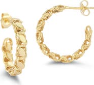 CHLOE AND MADISON Textured Hoop Earrings