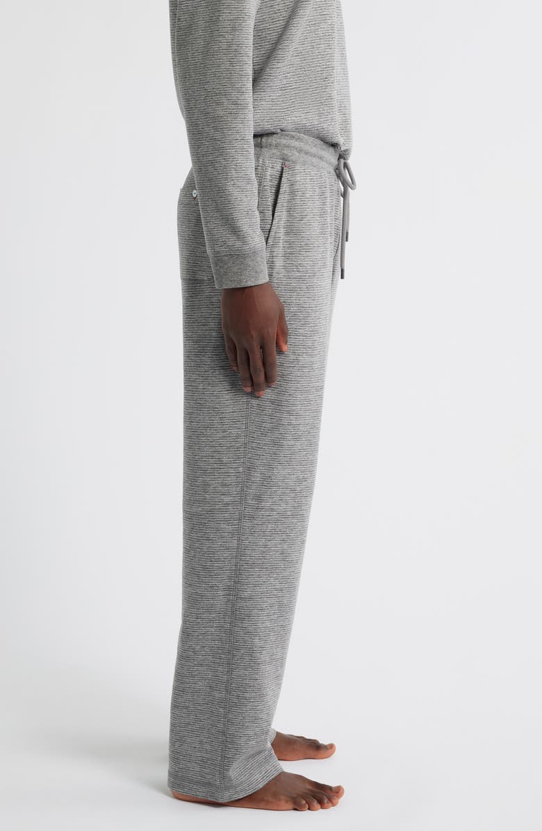 Daniel Buchler Pinstripe Pajama Pants, Alternate, color, White Grey Stipe