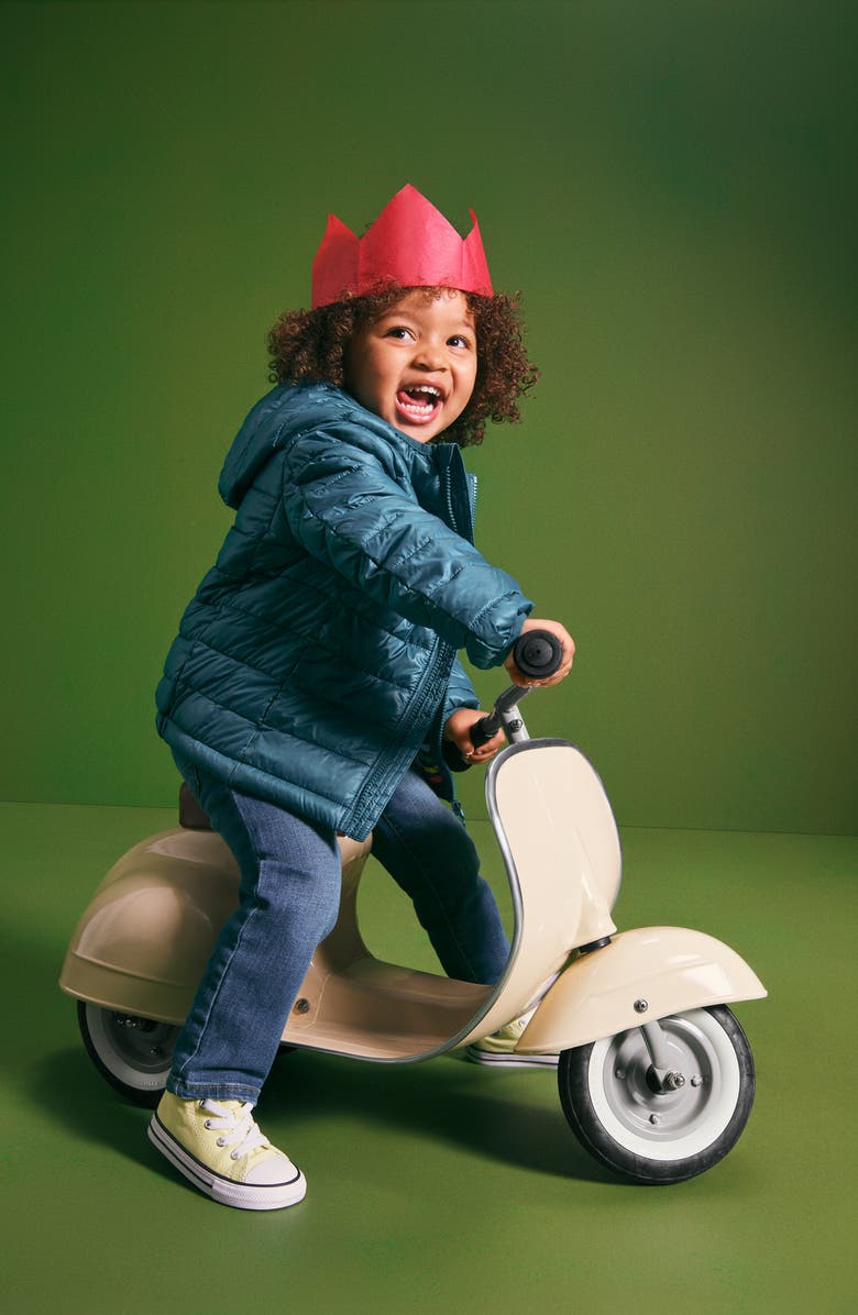 Primary Kids' Lightweight Water Repellent Puffer Jacket, Alternate, color, Black