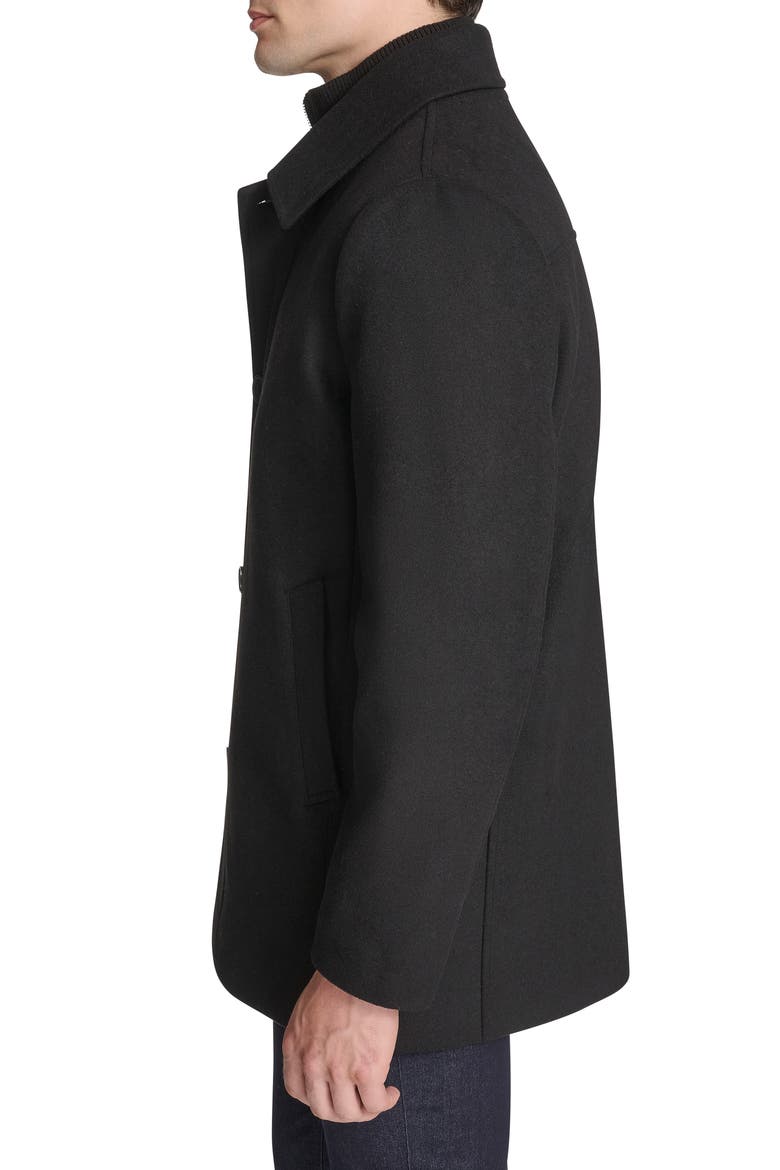 Single Button Wool Blend Knit Blazer, Alternate, color, BLACK