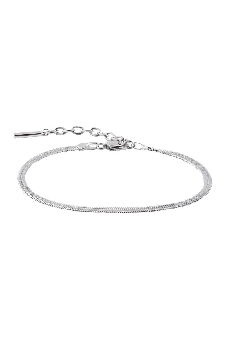 Everyday Herringbone Chain Bracelet, Main, color, Silver