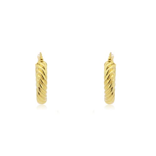 The Lovery Fine Jewelry Croissant Hoop Earrings In Gold