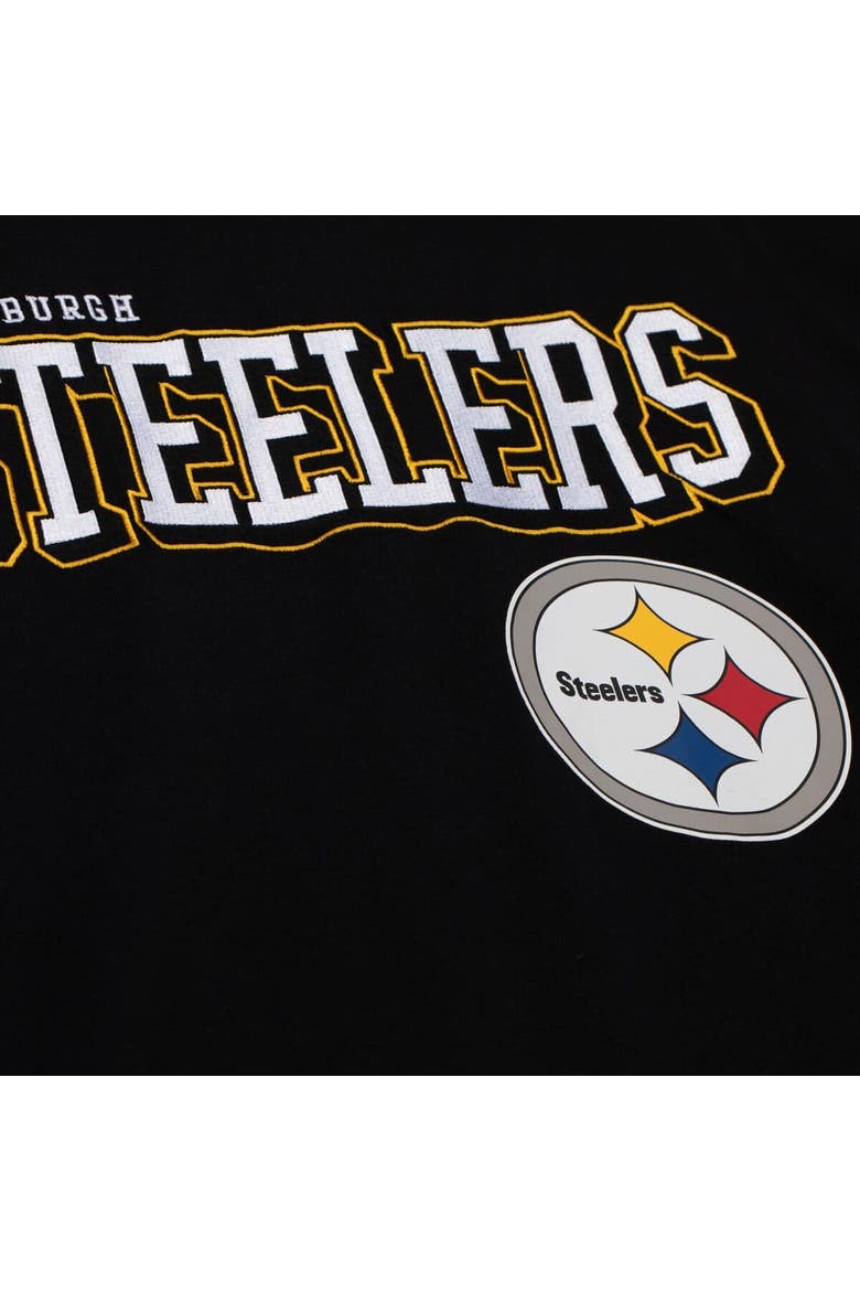 Men's Mitchell & Ness  Black Pittsburgh Steelers Training Camp Vintage Logos Long Sleeve T-Shirt, Alternate, color, Black