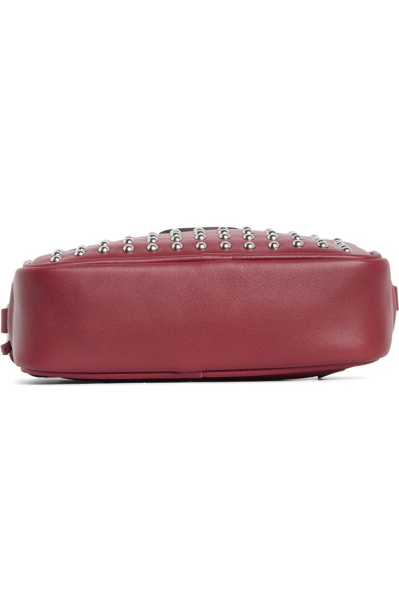Longchamp Mademoiselle Studded Small Crossbody Belt Bag, Alternate, color, Burgundy