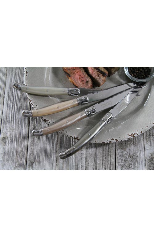 French Home Laguiole Neutral Tones Steak Knives In Multi Color