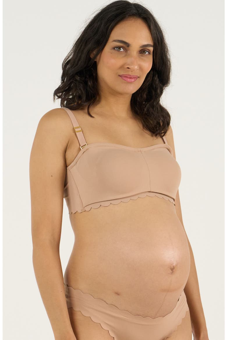 Skin Maternity And Nursing Invisible Bandeau Bra  DD/3D Cup, Alternate, color, Latte