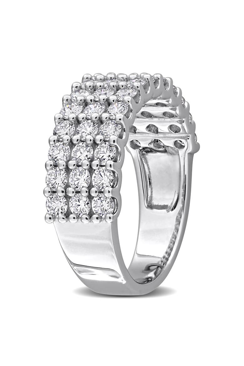 1-3/4 CTW Lab Grown Diamond Triple Row Ring, Alternate, color, Sterling Silver