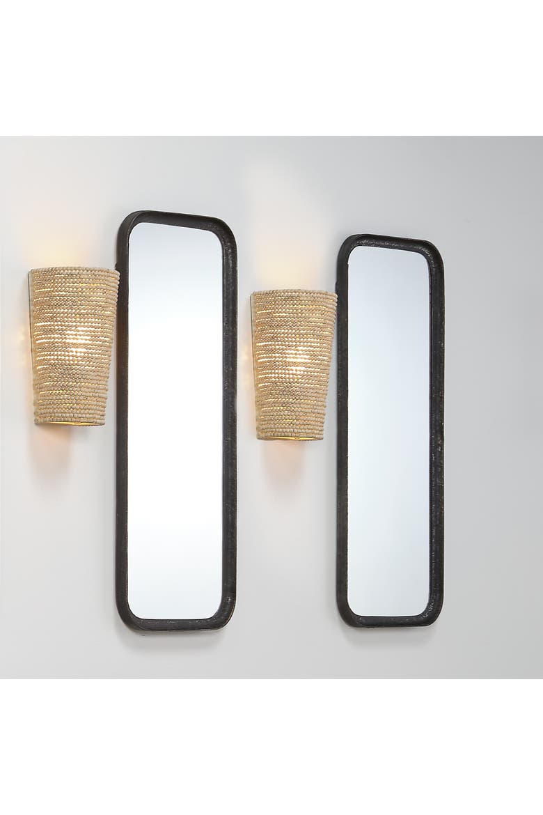Seawall 1-Light Beaded Cone Wall Sconce, Natural, Alternate, color, Natural