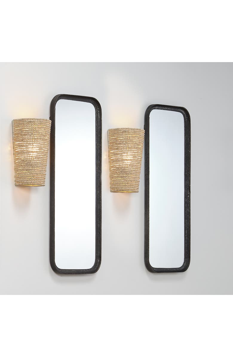 JAMIE YOUNG Seawall 1-Light Beaded Cone Wall Sconce, Natural, Alternate, color, Natural