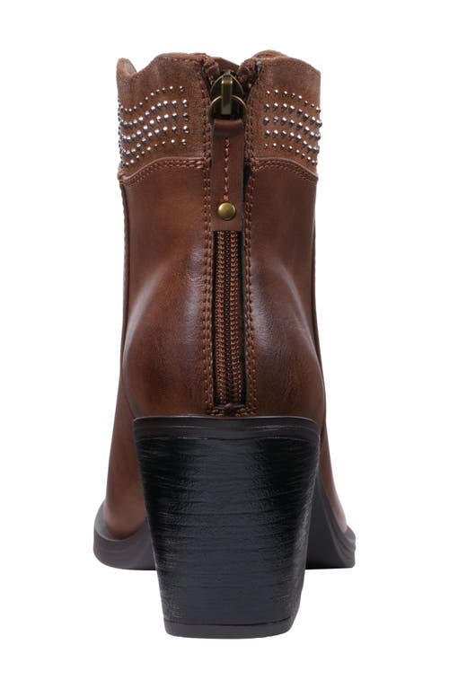 Good Choice New York Dawn Embellished Bootie In Brown