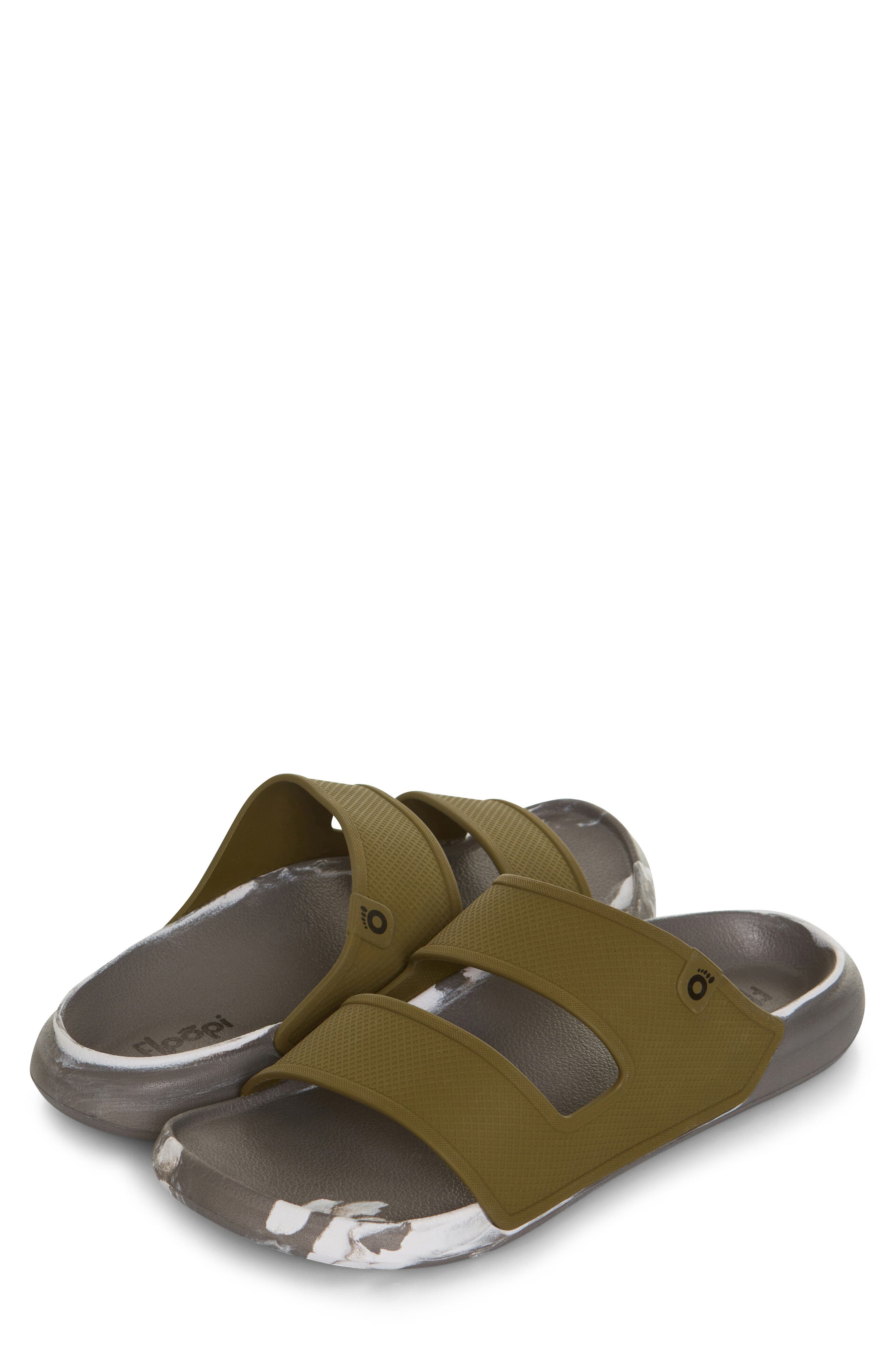 FLOOPI Charles Double Strap Slide Sandal, Alternate, color, Green