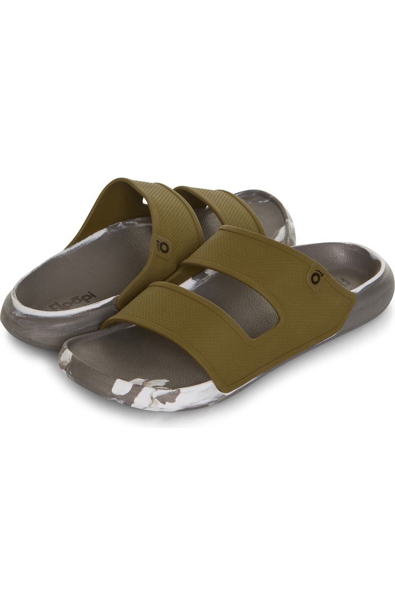 FLOOPI Charles Double Strap Slide Sandal, Alternate, color, Green