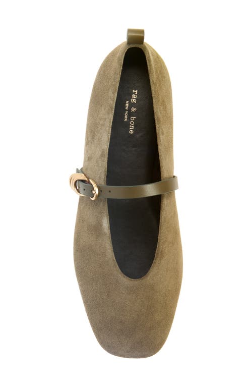 Rag & Bone Spire Mary Jane Flat In Green